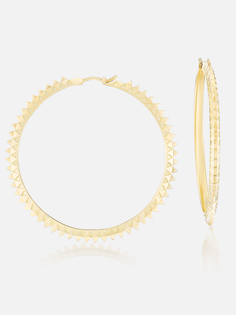 2" Spiked Talisman Hoops MCM