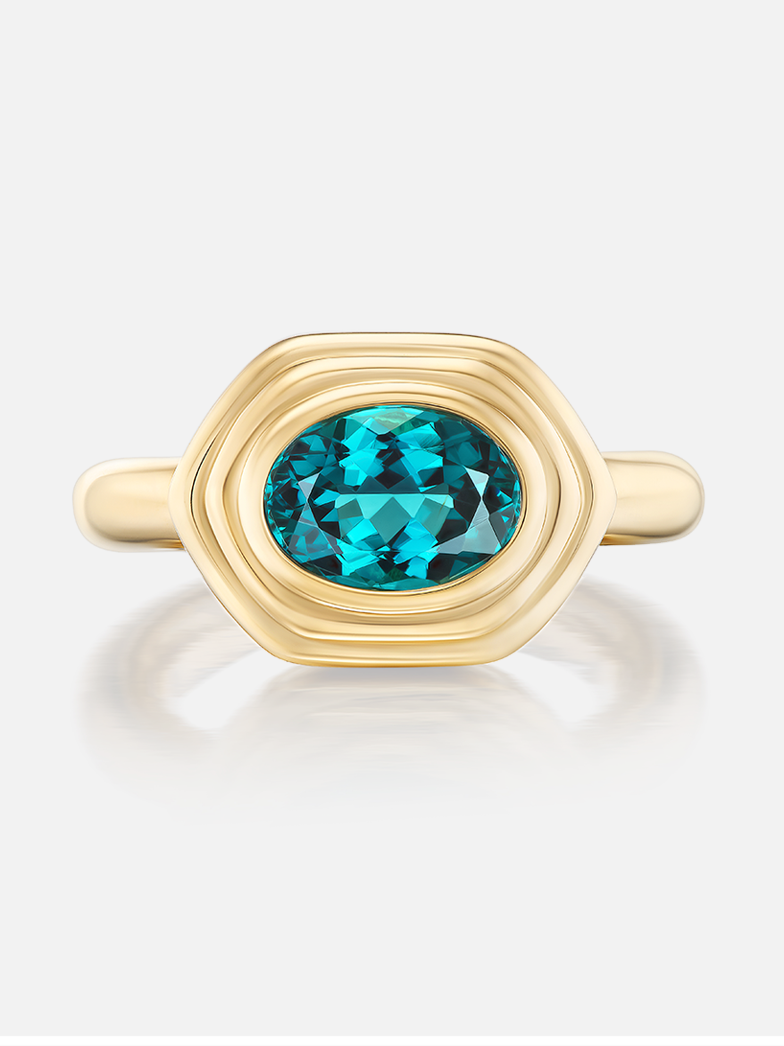 【tomoe】クリスタルトーンズ社Ocean Gold 10インチB+15 Cairo Ring, Teal Tourmaline – Harwell Godfrey
