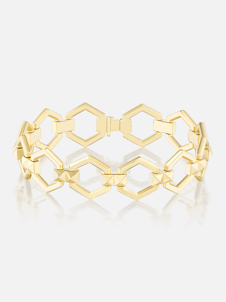 Pyramid Stud Foundation Charm Bracelet MCM