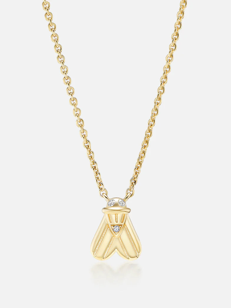 Tiny Fly Pendant Necklace MCM