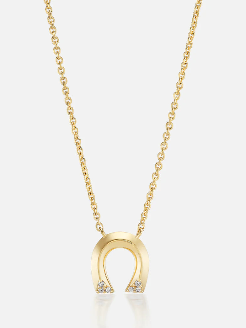 Tiny Horseshoe Pendant Necklace MCM