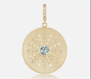Major Sun Sign Medallion Pendant Aquamarine MCM