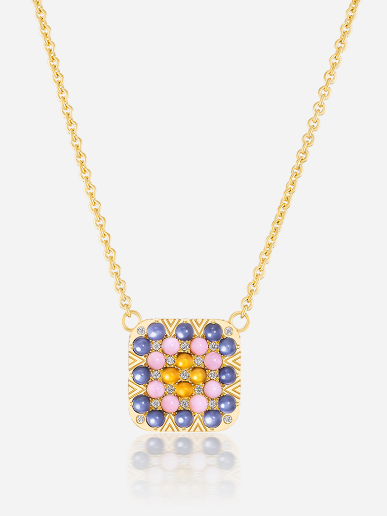MCM Granny Squares Bettina Pendant Necklace