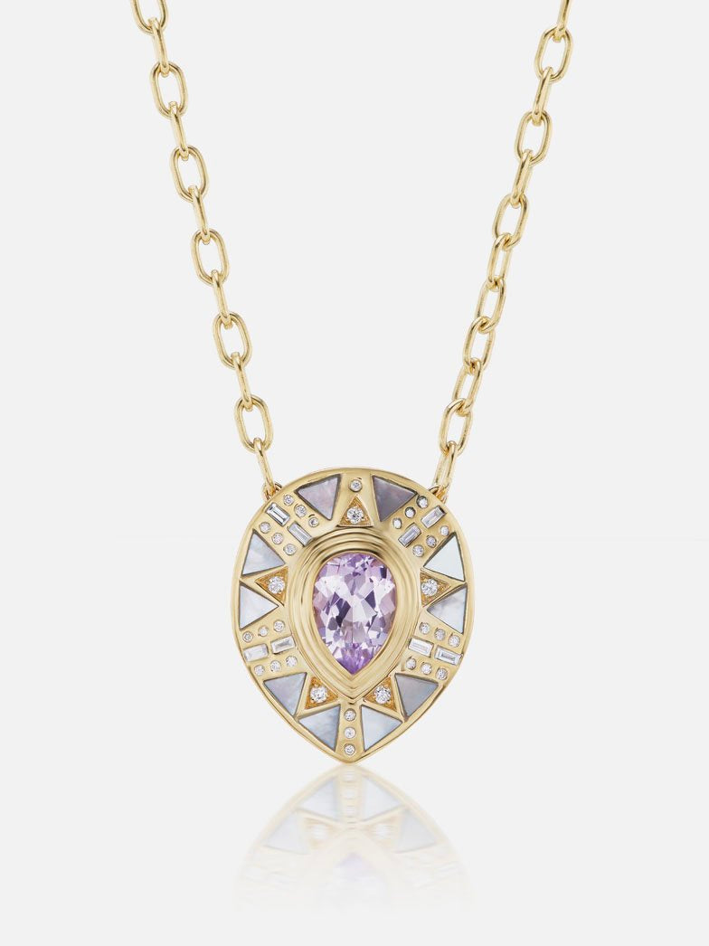Cleopatra's Tear Pendant Necklace Amethyst MCM