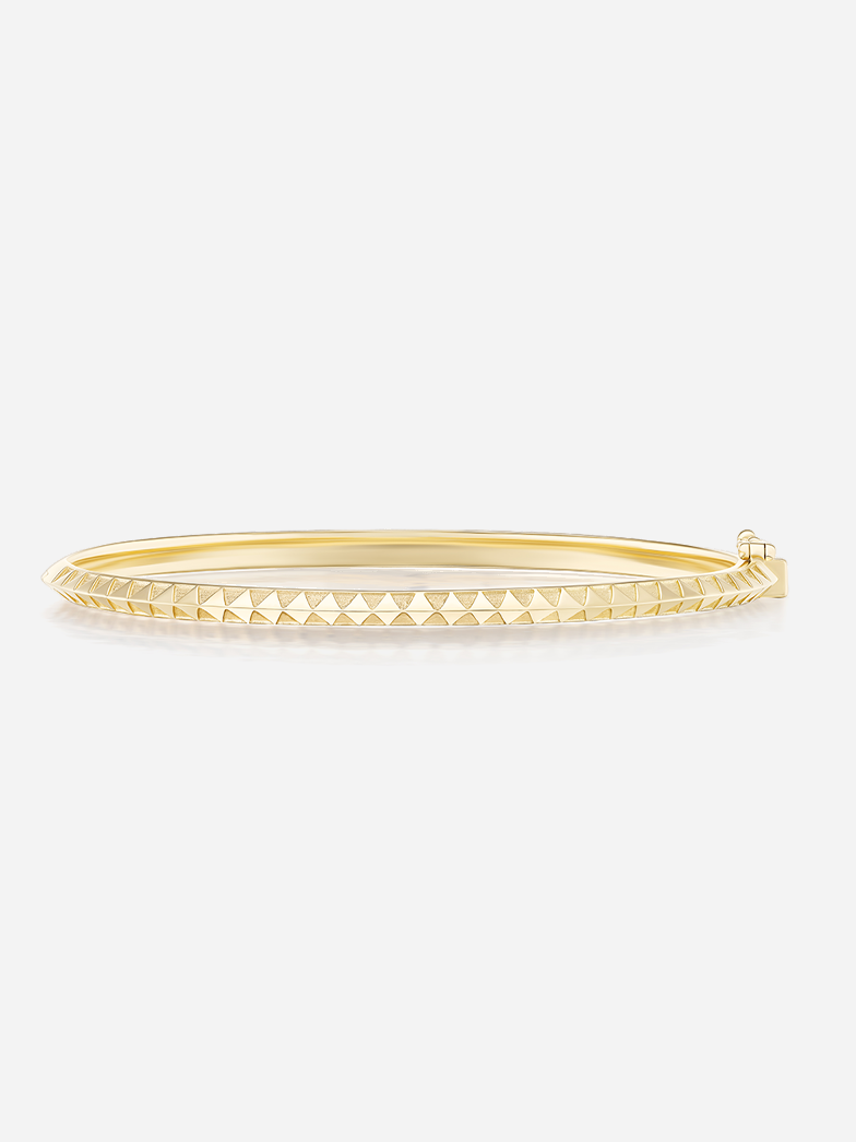 Skinny Talisman Textured Bangle