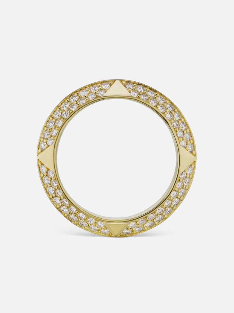 Rosa Pavé Knife Edge Band Diamond Size 6 MCM