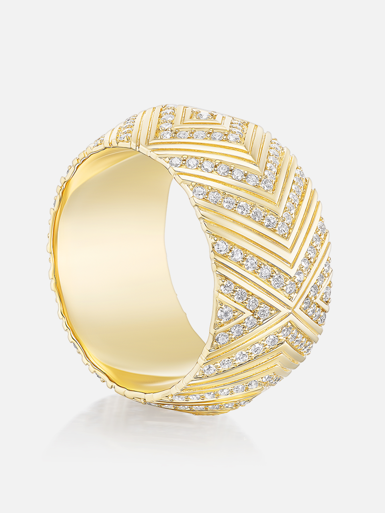Masego Knife Edge Diamond Cigar Band Size 7 MCM