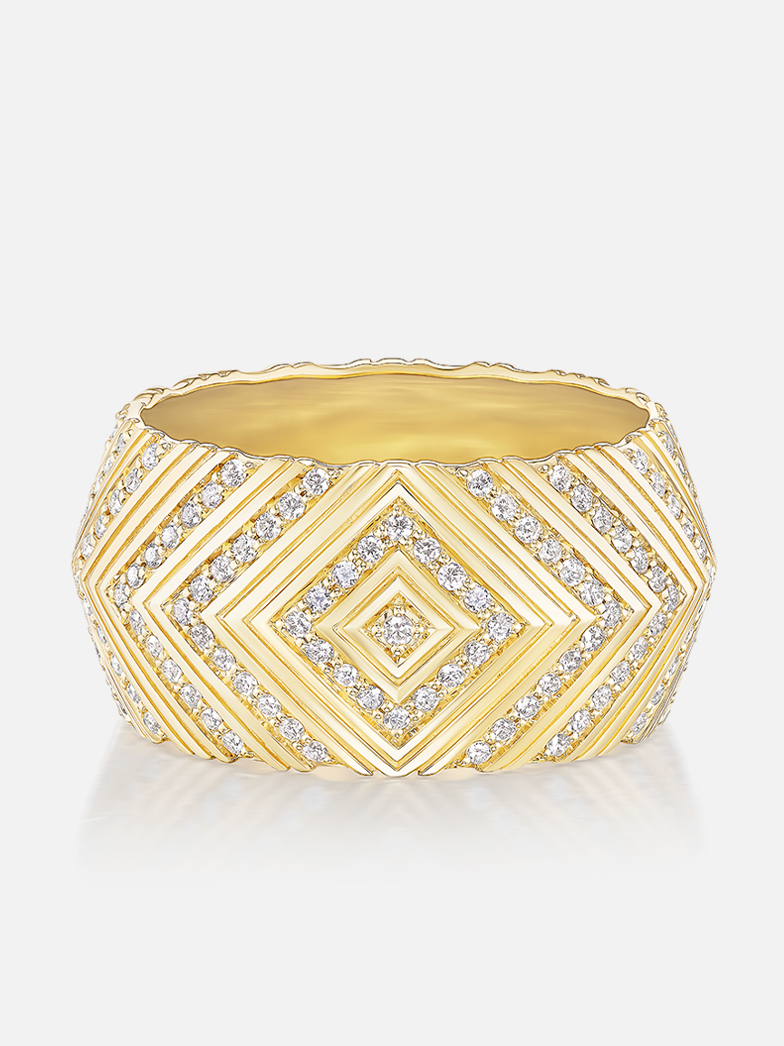Masego Knife Edge Diamond Cigar Band Size 7 MCM