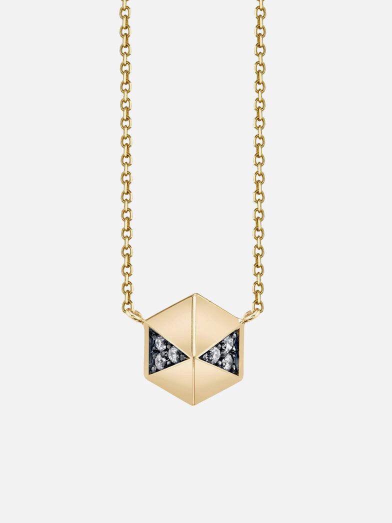 Pyramid Stud Necklace Diamond BLK RH MCM