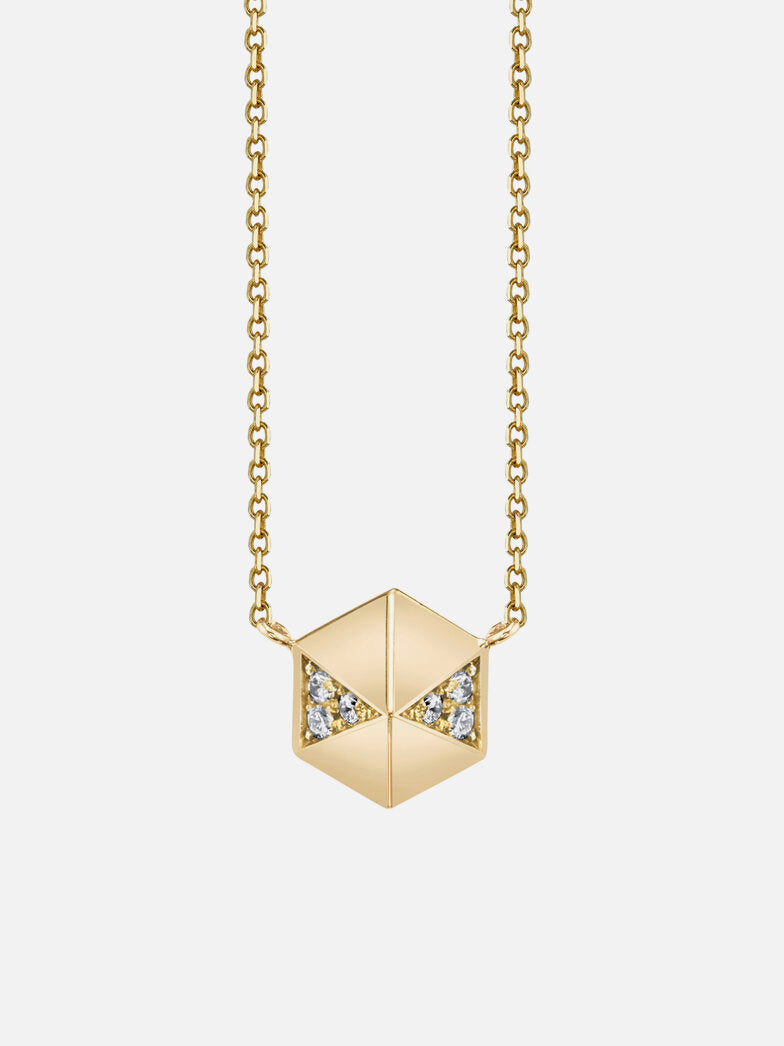 Pyramid Stud Necklace Diamond MCM