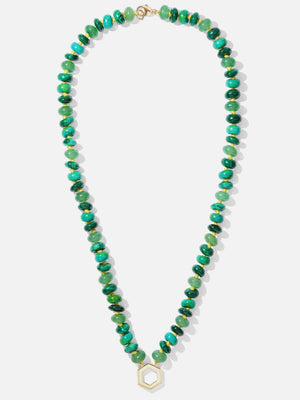 Mixed Green Bead Foundation Necklace