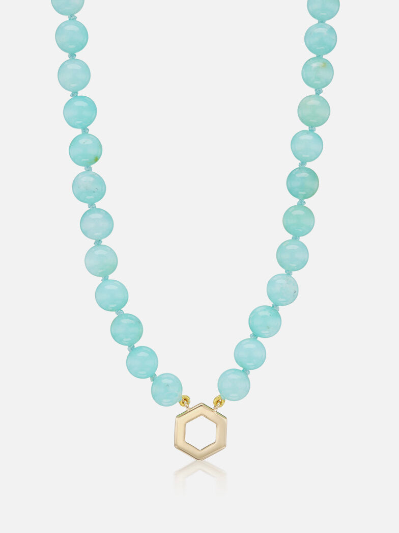 22" Chrysoprase Bead Foundation Necklace MCM