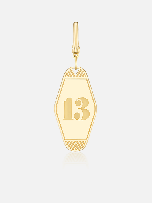 "13" Mini Keychain Charm