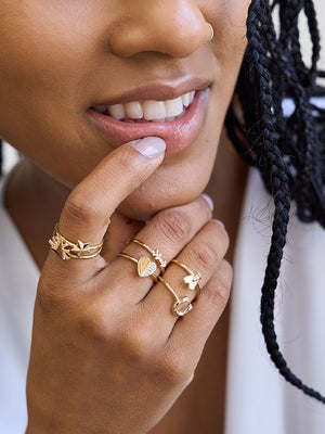 Tiny Heart Stacking Ring