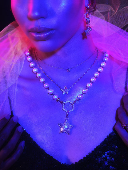 26" Star Cap Pearl Foundation Necklace