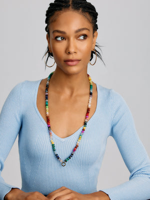 32" Rainbow Bead Foundation Halskette RTS