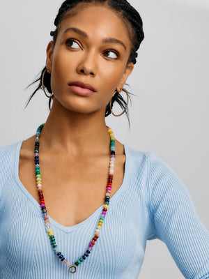32" Rainbow Bead Foundation Halskette RTS