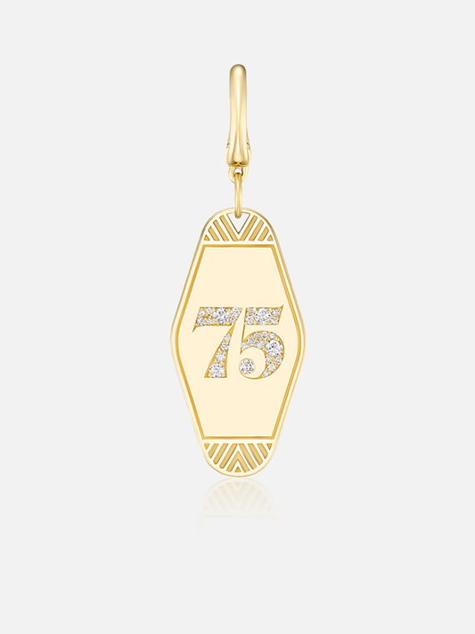 "75" Mini Keychain Charm