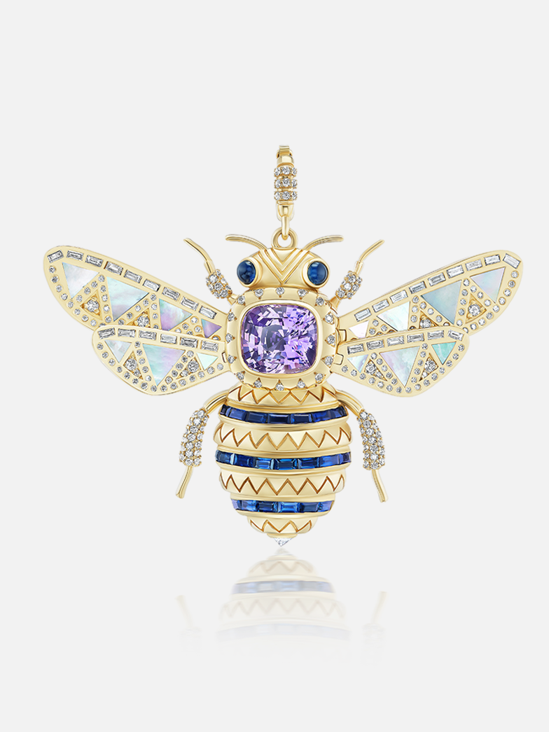 Queen Bee Pendant Purple Sapphire