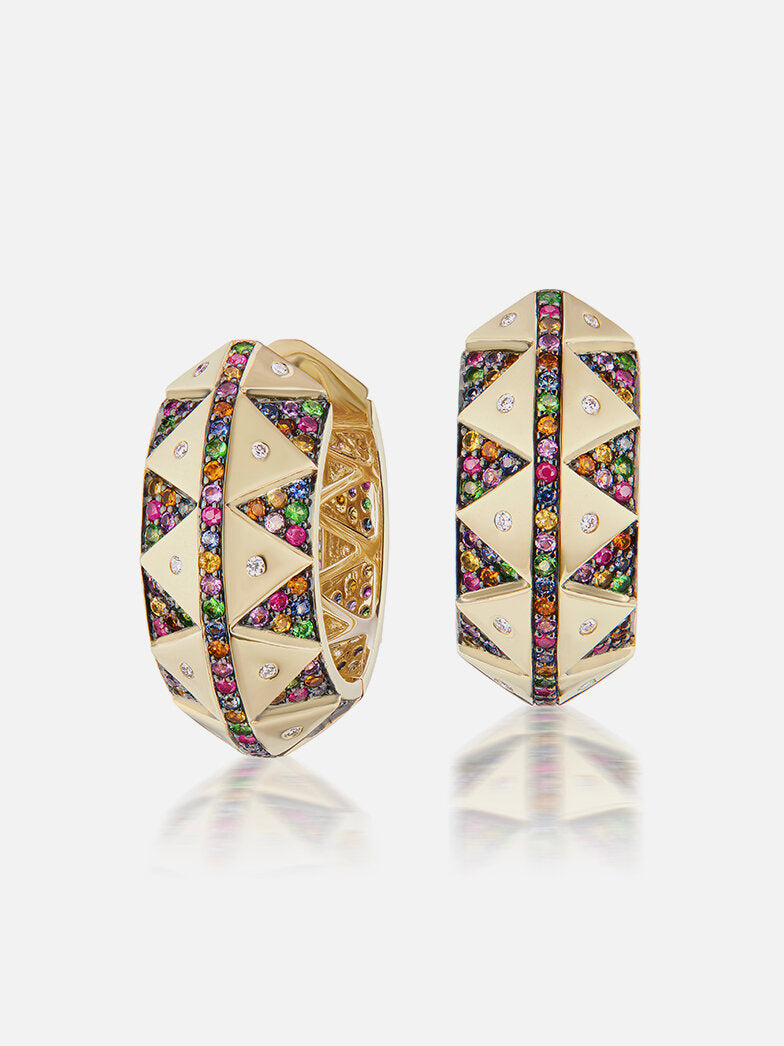 Chubby Talisman Hoop Earrings