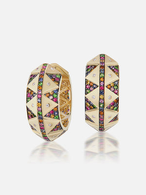 Chubby Talisman Hoop Earrings