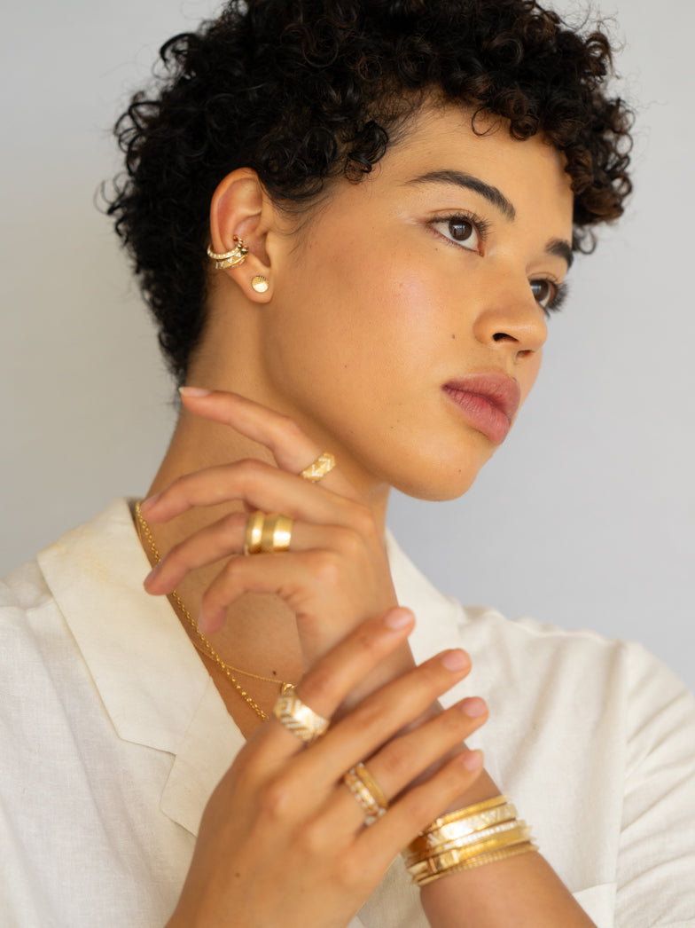 Masego Knife Edge Stud Earrings