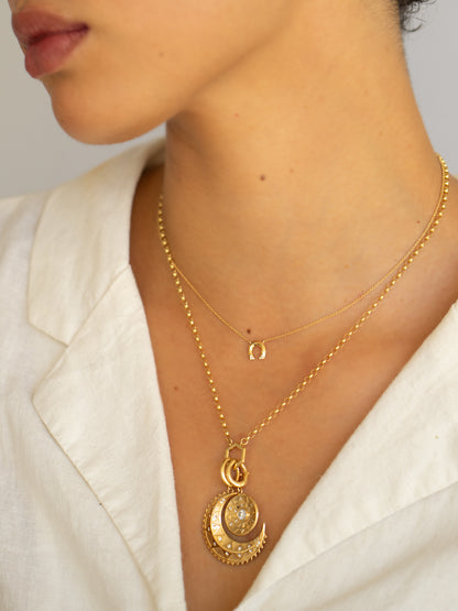 16-18" Tiny Horseshoe Pendant Necklace