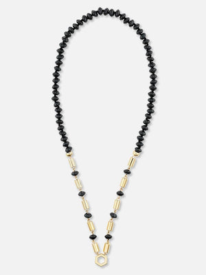32" Baht and Bead Foundation Necklace Onyx RTS