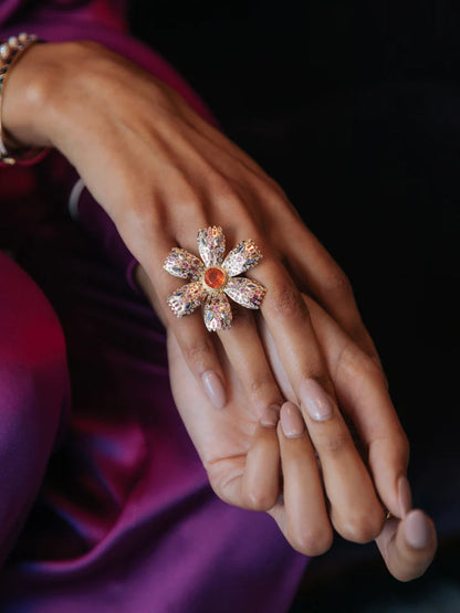 Poppy Ring Fire Opal Size 6.5 MCM