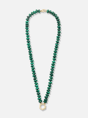 18" Malachite Bead Foundation Necklace RTS