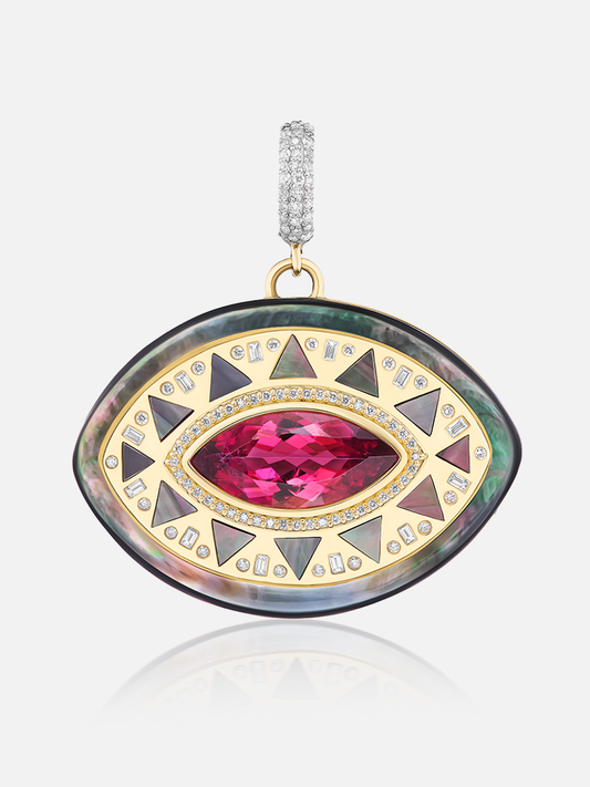 Major Cleopatra's Eye Pendant, Rubellite
