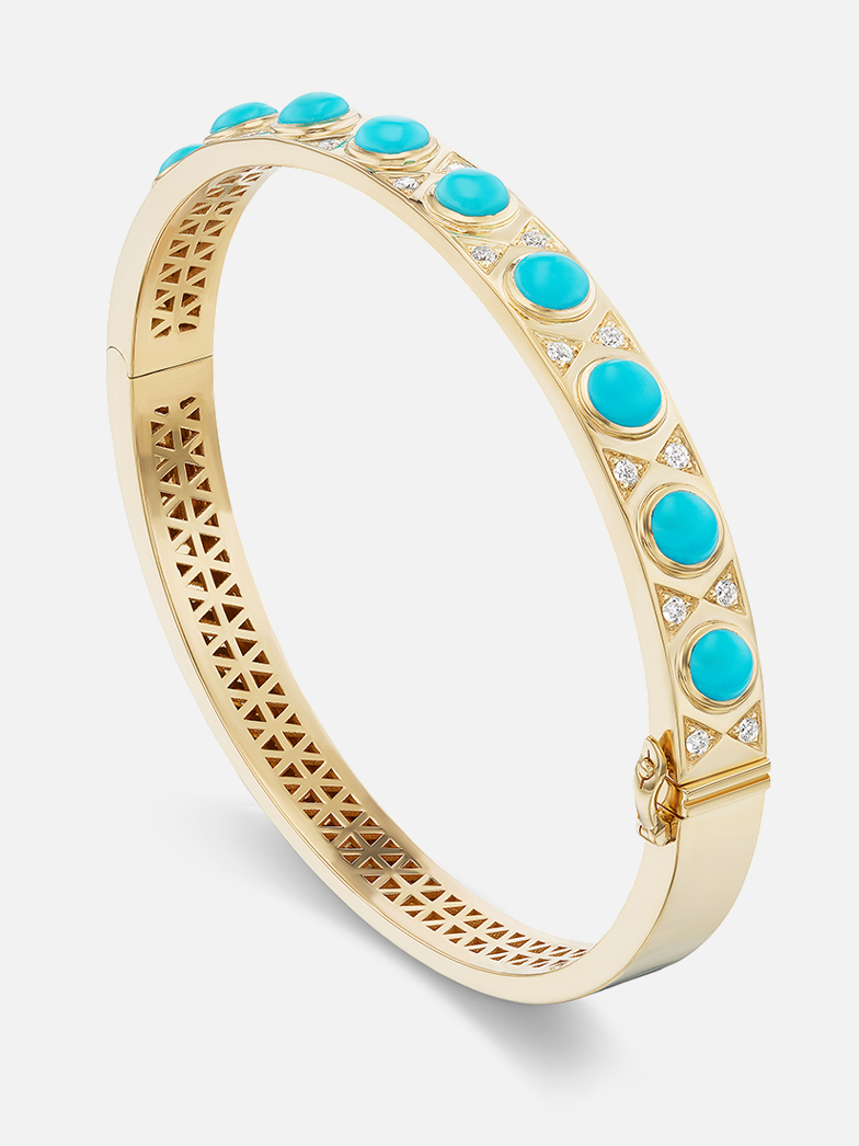 Turquoise Cabochon Bangle