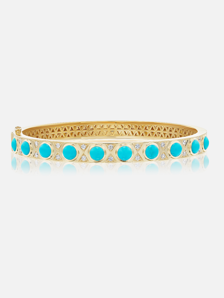 Turquoise Cabochon Bangle