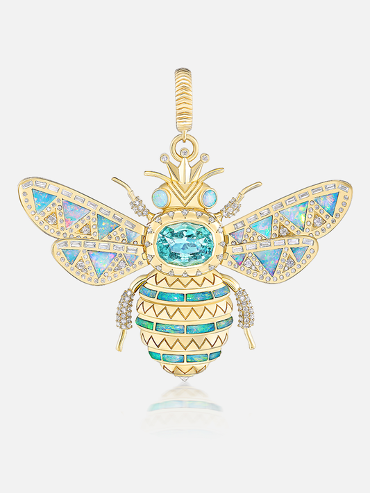 XL Queen Bee Pendant, Paraiba Opal