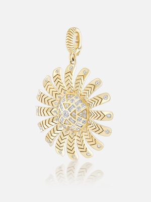 Chubby Sunflower Diamond Pendant