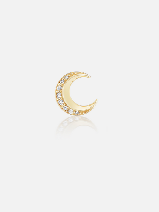 Tiny Moon Stud Earrings