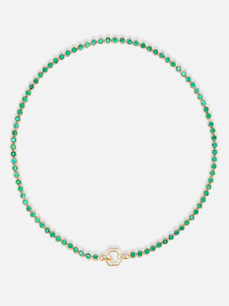 Emerald Tennis Necklace RTS