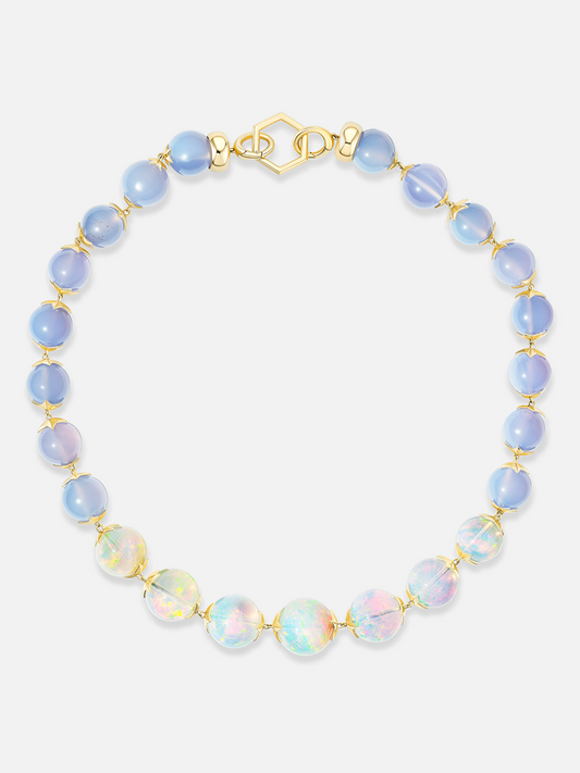 18" Star Cap Opal & Chalcedony Foundation Necklace