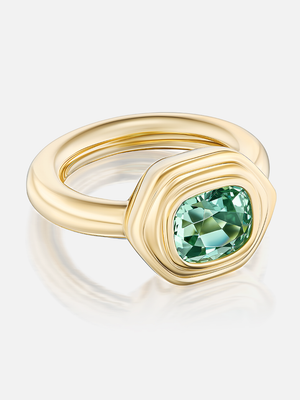 Cairo Ring Mint Green Tourmaline Size 6 MCM