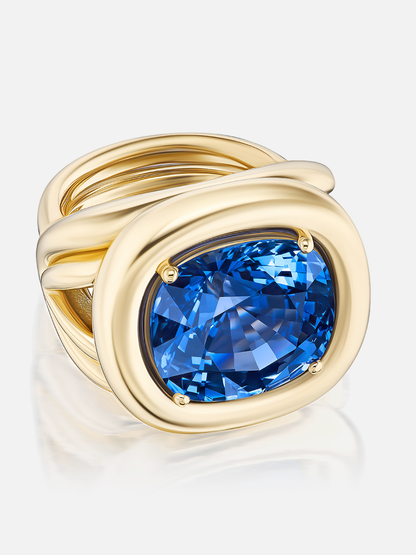 Giza Ring, Blue Sapphire 15.17ct