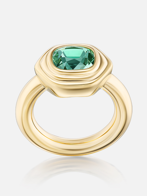 Cairo Ring Mint Green Tourmaline Size 6 MCM