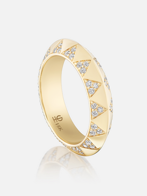 Knife Edge Pave Talisman Band Size 6 MCM