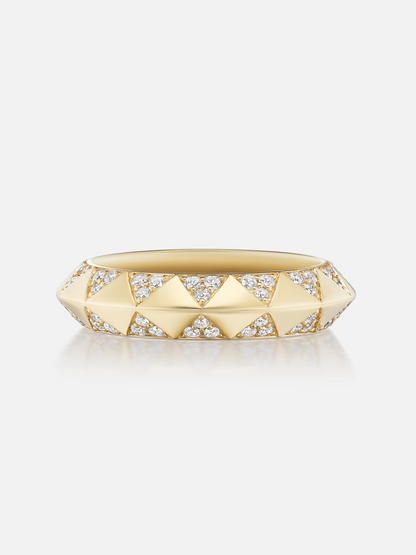 Knife Edge Pave Talisman Band