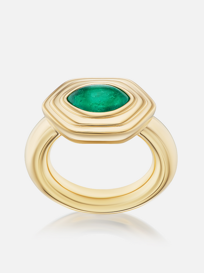 Cairo Ring, Green Emerald