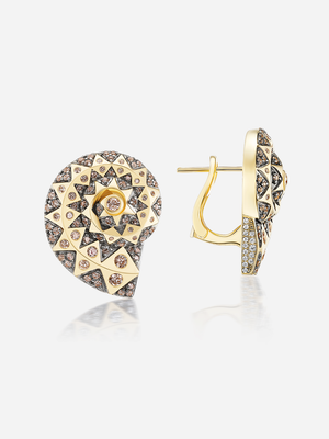 Major Shell Button Earrings MCM