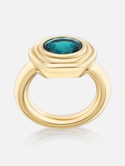 Cairo Ring, Teal Tourmaline
