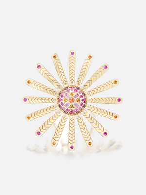 Major Pink Sunflower Ring Size 6 RTS