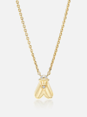 Tiny Fly Pendant Necklace MCM