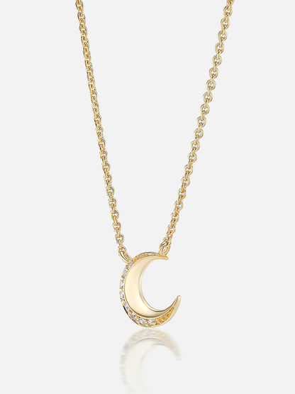 16-18" Tiny Moon Pendant Necklace