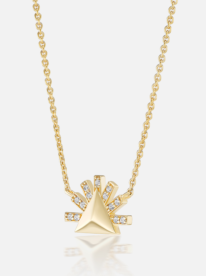 16-18" Tiny Sunburst Pendant Necklace